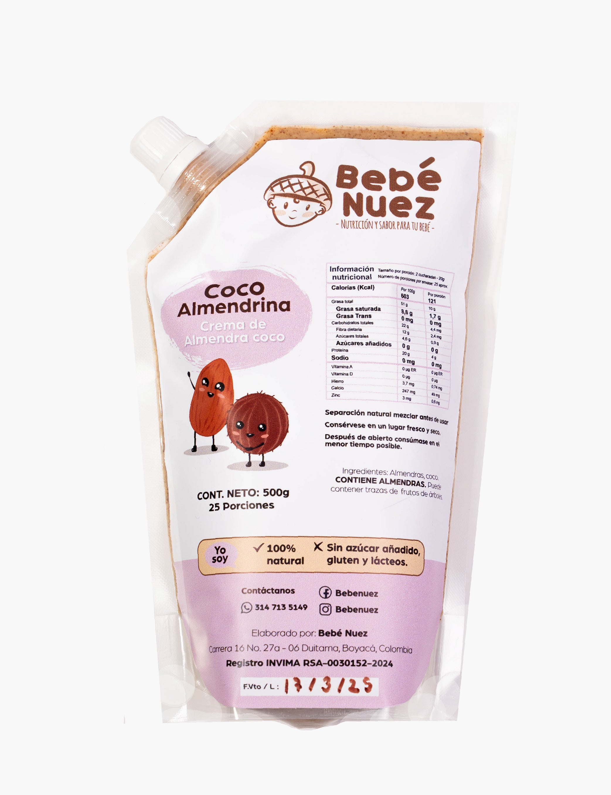 Crema de Coco almendra